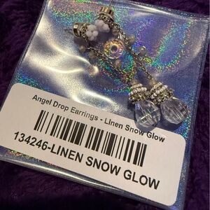 NEW BAR By Alexa Rae Angel Drop Earrings - Linen Snow Glow